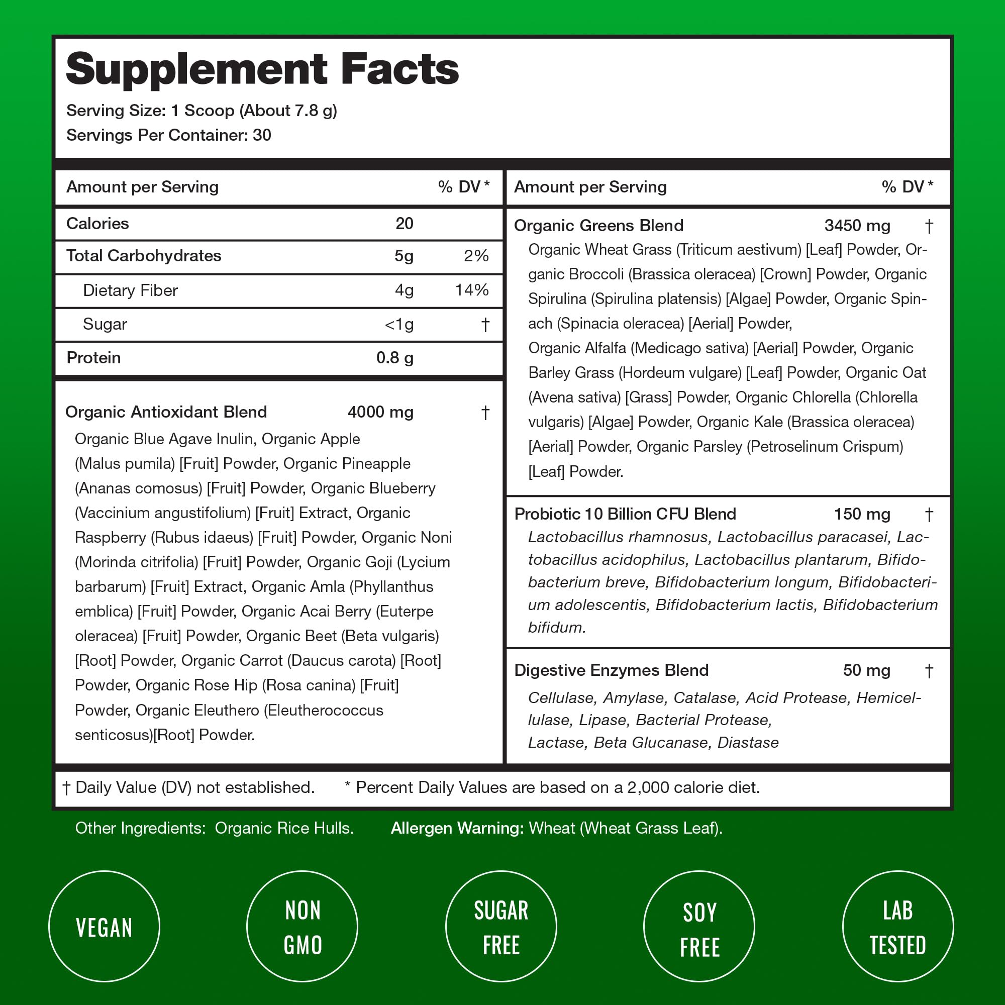 NutraChamps Super Greens Pulver – Premium 255 g unaromatisiert | Über 20 Bio-Grünpflanzen, Spirulina & Chlorella
