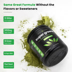 NutraChamps Super Greens Pulver – Premium 255 g unaromatisiert | Über 20 Bio-Grünpflanzen, Spirulina & Chlorella