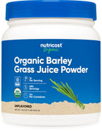Nutricost Bio Gerstengras-Saftpulver (454 g) – Ungewürzt, Glutenfrei & Vegan