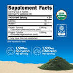 Nutricost Organic Spirulina + Chlorella – 360 Tablets, 60 Servings (USDA Organic)