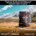 NutroTonic Organic Himalayan Shilajit Gummies – Pomegranate & Vanilla Flavor | Made in USA