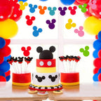 Nyhpar 45pc Rainbow Mouse Head Banner Flags | Reusable Felt Party Garland