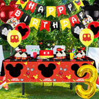 Nyhpar Cartoon Mouse 3rd Birthday Decorations | 3 Years Old Boy Party Supplies