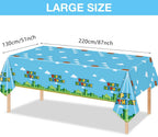 Nyhpar 3Pcs Video Game Tablecloths – Super Bros Disposable Covers 86.6 x 51.2 in