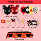 Nyhpar Cartoon Mouse 3rd Birthday Decorations | 3 Years Old Boy Party Supplies