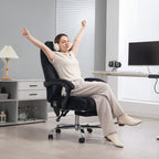 Vinsetto Massage Office Chair, Heated Reclining Computer Chair with Adjustable Height and Footrest, Black
