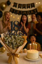 Oarkive Black Glitter 18th Birthday Cake Topper – Durable, Reusable 18th Birthday Decor