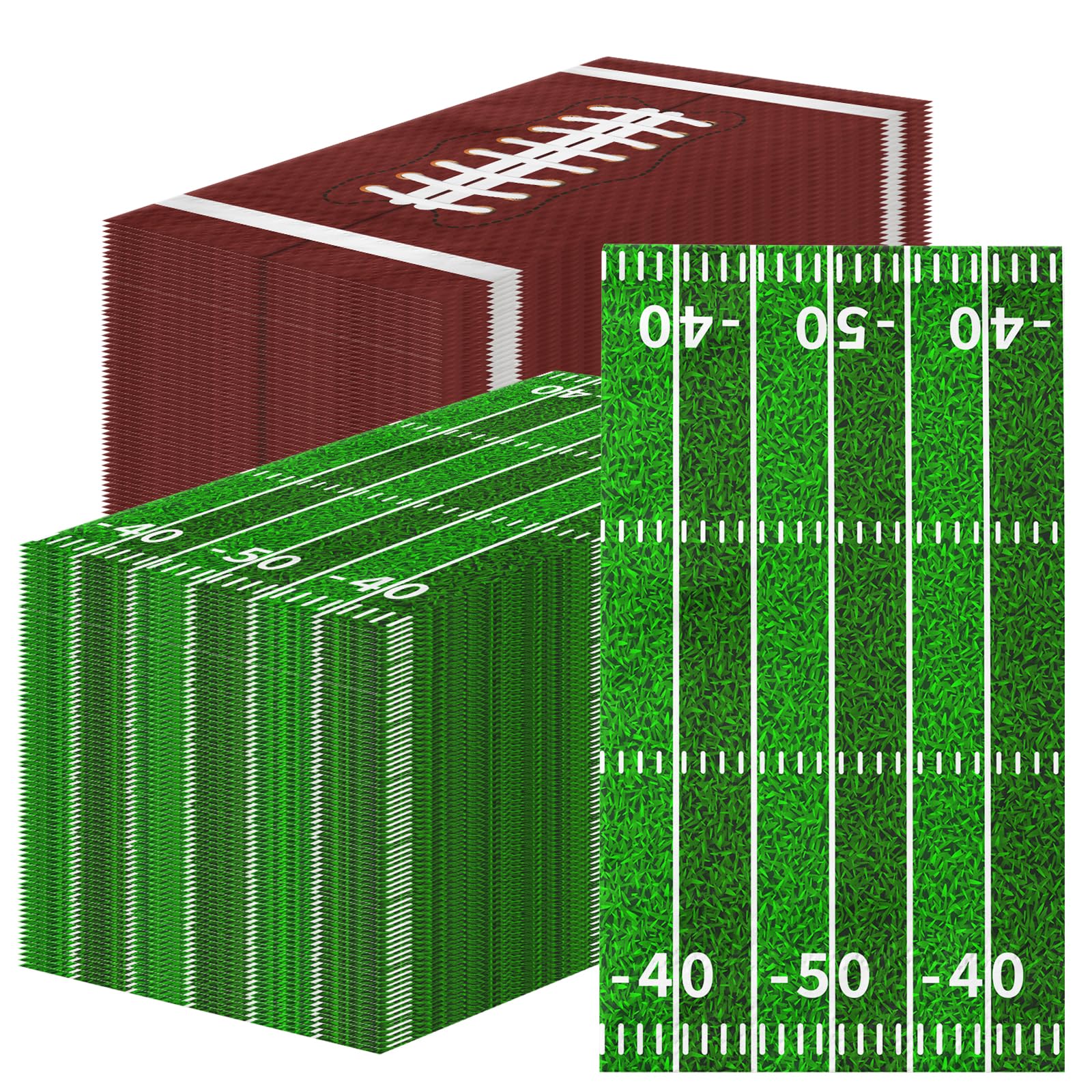 OGMOGKW Football Napkins – 50 Sheet Disposable Party Napkins for Tailgate & Game Day