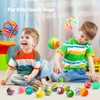 Ohanniewa 50 Pieces 27 mm Mixed Pattern Colorful Bouncy Balls – Kids Party Favors & Classroom Prizes