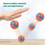 Ohanniewa 50 Pieces 27 mm Mixed Pattern Colorful Bouncy Balls – Kids Party Favors & Classroom Prizes