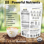 OhmYes 11 Mushroom Coffee + Cacao – Organic Nootropic Superfood Blend (7 oz)