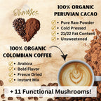 OhmYes 11 Mushroom Coffee + Cacao – Organic Nootropic Superfood Blend (7 oz)