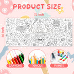 OHOME Easter Crafts for Kids - 72x30 Inch Giant Coloring Banner Tablecloth