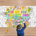OHOME Easter Crafts for Kids - 72x30 Inch Giant Coloring Banner Tablecloth