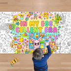 OHOME Easter Crafts for Kids - 72x30 Inch Giant Coloring Banner Tablecloth