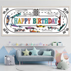 OHOME Race Car Giant Coloring Poster Tablecloth – 30 x 72 in Birthday Party Decor