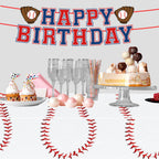 Oigco Baseball Tablecloths – 4-Pack Disposable Plastic Table Covers, 54 x 108 in, Baseball Party Decorations