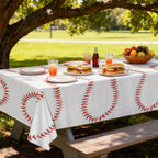 Oigco Baseball Tablecloths – 4-Pack Disposable Plastic Table Covers, 54 x 108 in, Baseball Party Decorations