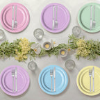 Oigco 60 PCS Pastel Plates & Napkins – Rainbow Party Decor Collection