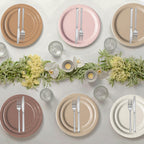 Oigco 60 PCS Brown Boho Plates & Napkins — Gradient Tableware for Baby Showers, Birthdays & Weddings