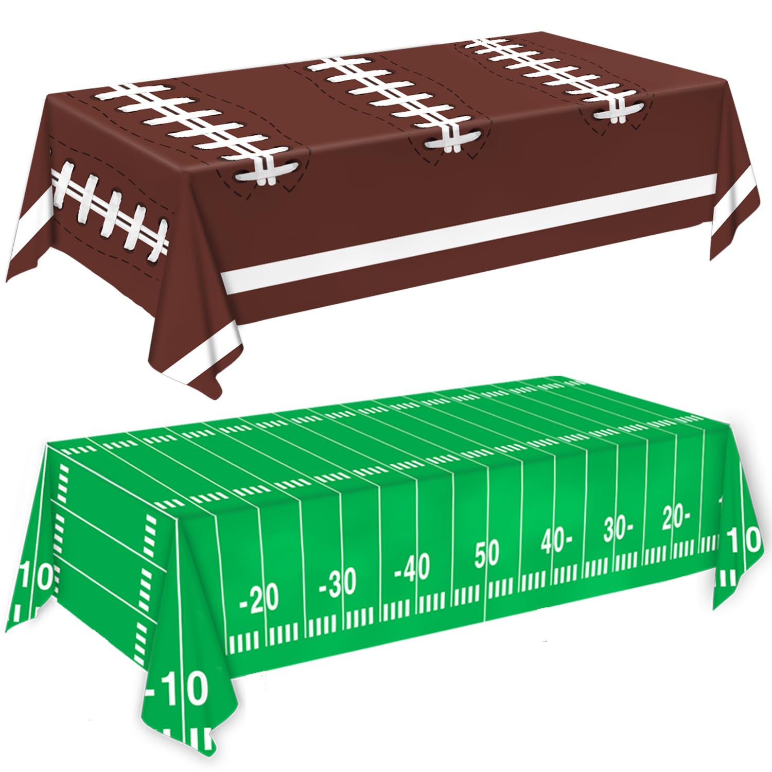 Oigco Football Party Decorations Tablecloth - 54 x 108 Inch, Disposable, 2 Pack