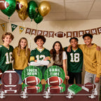 Oigco Football Plates & Napkins – Touchdown Dinner & Dessert Plates (Serves 25) | Game Day Decor