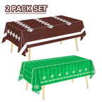 Oigco Football Party Decorations Tablecloth - 54 x 108 Inch, Disposable, 2 Pack