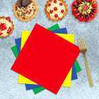 Oigco 60 PCS Colorful Plates, Pastel Napkins & Rainbow Tableware