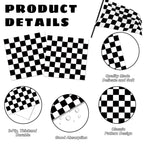 Oigco 168 PCS Race Car Party Decorations – Checkered Plates, Cups & Cutlery (Serves 24)