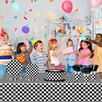 Oigco 168 PCS Race Car Party Decorations – Checkered Plates, Cups & Cutlery (Serves 24)