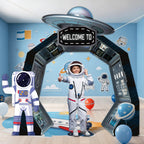 Oitnlaughter 3Pcs Outer Space Porch Banner – Space Birthday Party Decorations & Photo Backdrops