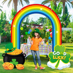 Oitnlaughter 3-Piece St. Patrick's Day Rainbow Door Banner – Shamrock & Gold Pot Porch Sign, Indoor/Outdoor Decor