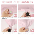 O-Kinee Baby Pink Heart Foil Balloons – 12-Pack, 18-Inch Heart Balloons for Valentines, Weddings