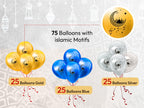 OLEEK Ramadan Balloons Set – Lantern & Halal Shapes (75-Pack)