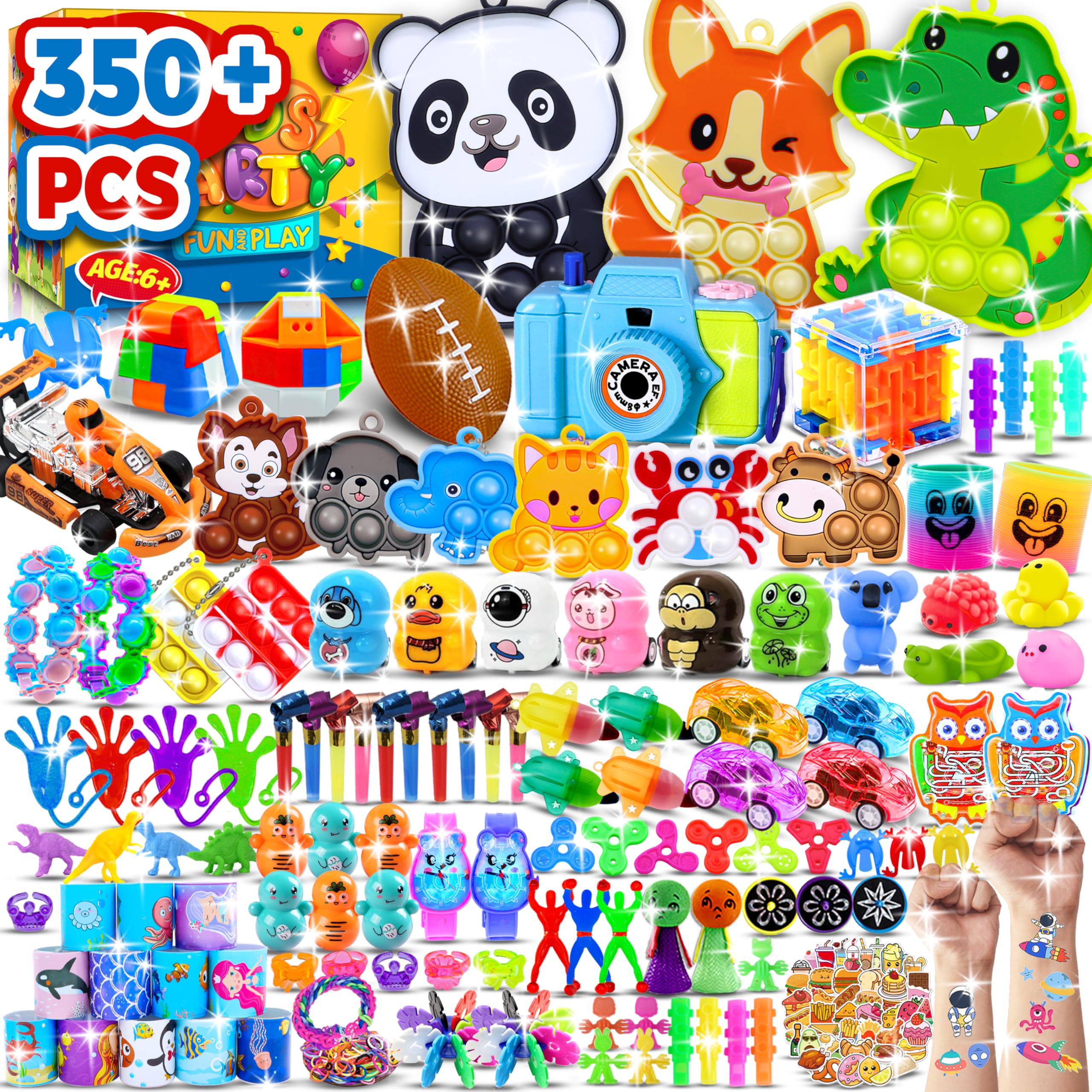 Olganicor 350 PCS Party Favors for Kids | Fidget Toys Bulk, Easter Eggs Fillers, Prize Box Toys