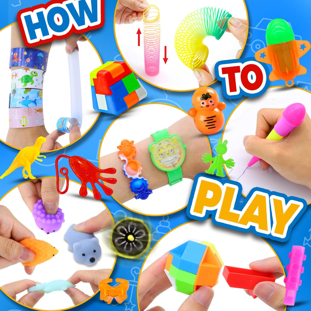 Olganicor 350 PCS Party Favors for Kids | Fidget Toys Bulk, Easter Eggs Fillers, Prize Box Toys