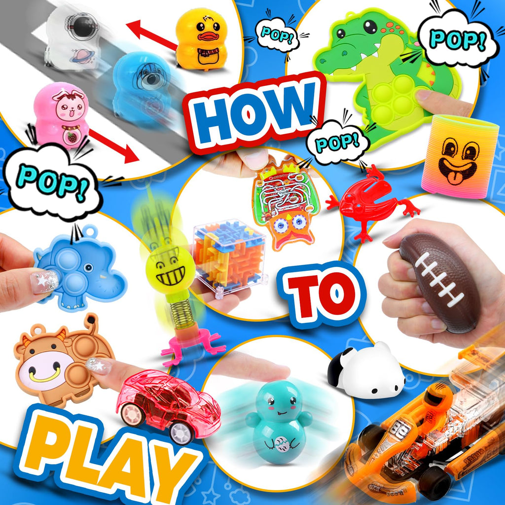 Olganicor 350 PCS Party Favors for Kids | Fidget Toys Bulk, Easter Eggs Fillers, Prize Box Toys