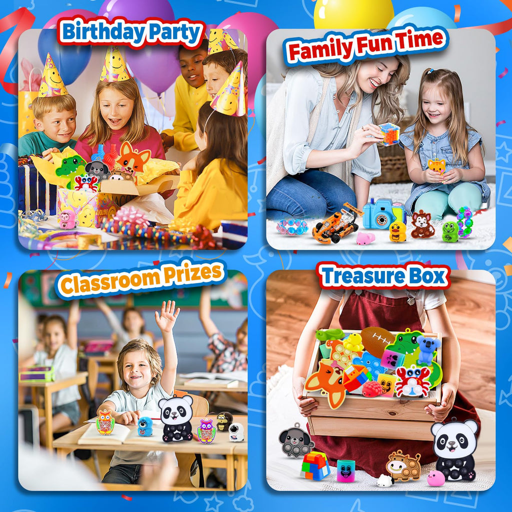 Olganicor 350 PCS Party Favors for Kids | Fidget Toys Bulk, Easter Eggs Fillers, Prize Box Toys