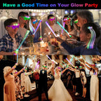 OLUPP Glow in the Dark Party Supplies — 290 PCS Glow Kit (200 Sticks, 24 Wands, 15 Glasses, 33 Finger Lights, 18 Hair Clips)