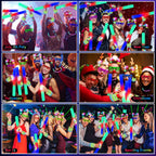 OLUPP 282 PCS Glow in the Dark Party Supplies — LED Glasses, Foam Sticks & Headbands