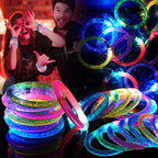 OLUPP 28 Pack Glow Bracelets – 6-Color LED Light Up Party Favors
