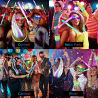OLUPP Glow in the Dark Party Supplies — 290 PCS Glow Kit (200 Sticks, 24 Wands, 15 Glasses, 33 Finger Lights, 18 Hair Clips)