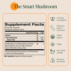 Om Lion's Mane Mushroom Capsules | Organic Mushroom Supplement & Nootropic for Memory and Focus | 180 Count (60 Servings)