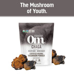 OM MUSHROOM SUPERFOOD Chaga Powder – 7.05 oz, 100 Servings, Organic