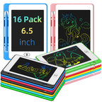 OMXDG Party Favor 16 Pack LCD Writing Tablet for Kids – 6.5 Inch Colorful Doodle Boards, Erasable & Reusable