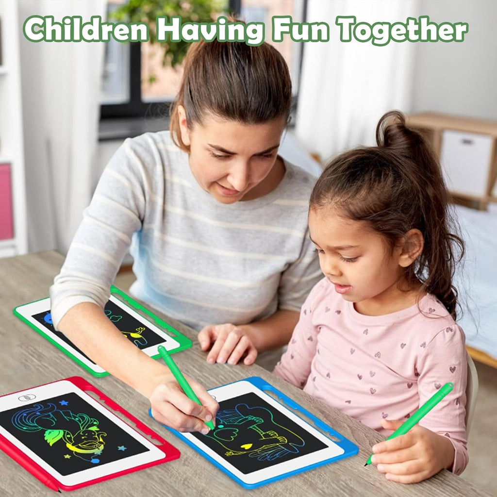 OMXDG Party Favor 16 Pack LCD Writing Tablet for Kids – 6.5 Inch Colorful Doodle Boards, Erasable & Reusable