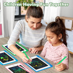 OMXDG Party Favor 12-Pack LCD Writing Tablets for Kids – 6.5-Inch Colorful Doodle Boards