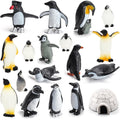 ONEST 18-Piece Penguin Figurines Set – Realistic Arctic Toys & Cake Toppers