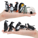 ONEST 18-Piece Penguin Figurines Set – Realistic Arctic Toys & Cake Toppers