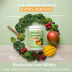 OptiVerd Greens Superfood Powder with Probiotics & Enzymes – Mango, 30 Servings | Organic, Vegan, Gluten-Free